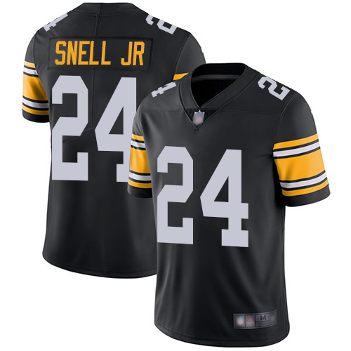 Men Pittsburgh Steelers Football #24 Limited Black Benny Snell Jr. Alternate Vapor Untouchable Nike NFL Jersey